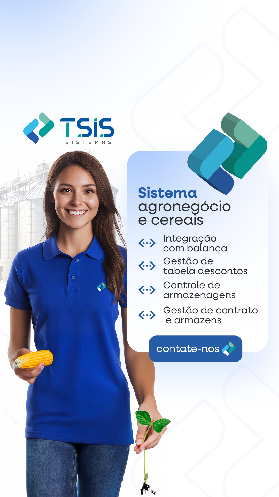 ERP para agronegócio e cereais com integrações e gestão